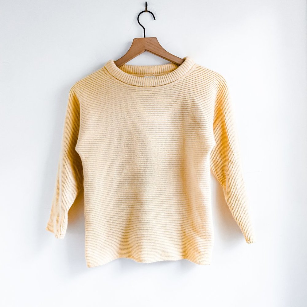 vintage yellow ribbed sweater